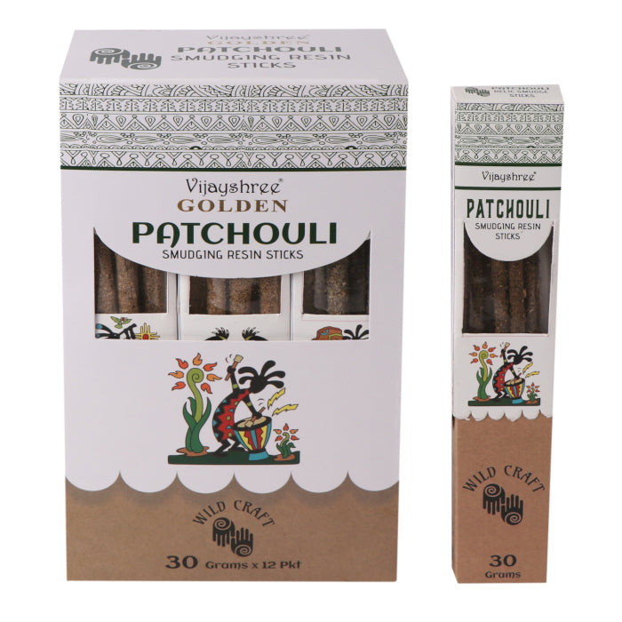 Patchouli røkelse av harpiks gyllen – 30g