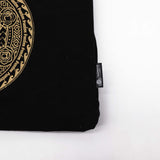 Übergroße Schokoladen stonewash Canvas-Tasche, Gold Mandala