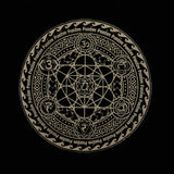 Übergroße Schokoladen stonewash Canvas-Tasche, Gold Mandala