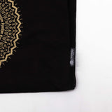 Ylimitoitettu 14oz kivipesty puuvillainen kangaskassi – kultainen mandala
