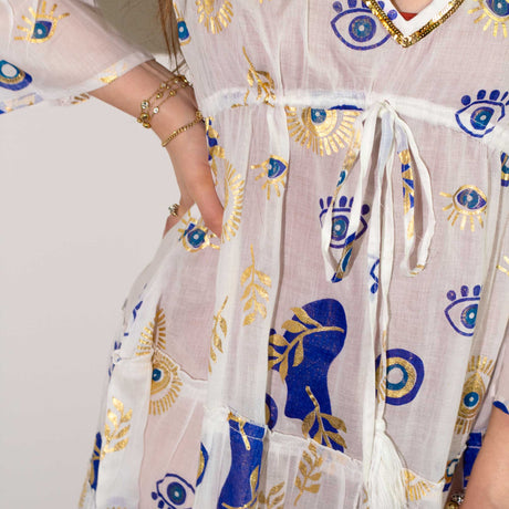 Robe œil maléfique – sari nomade