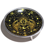 Offering Plate Black Enameled Tripod Gold Goddess