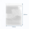 Clear Resealable Poly-Prop Bags 135 × 200 mm, Pack of 500