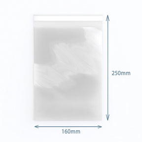 Clear Resealable Poly-Prop Bags 160 × 250 mm, Pack of 500