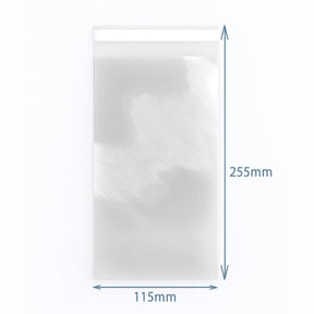 Clear Resealable Poly-Prop Bags 255 × 115 mm, Pack of 500