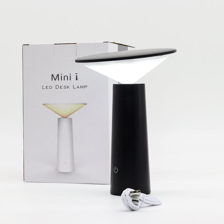 Matta musta sienikosketuksella himmennettävä USB-C pöytälamppu
