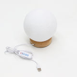 Moon Lamp Night Light, USB, 3-Level, Wooden Base