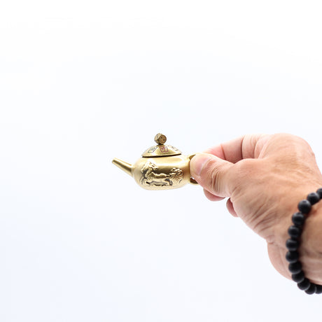 Messing Feng Shui Drachen Teekanne Entscheidungsspinner