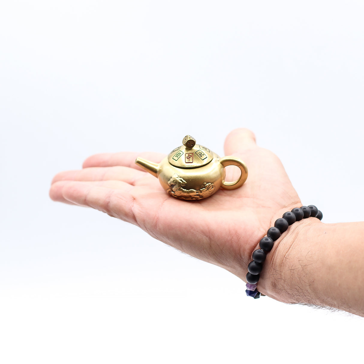 Messing Feng Shui Drachen Teekanne Entscheidungsspinner