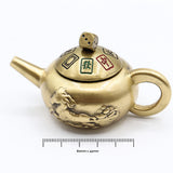 Messing Feng Shui Drachen Teekanne Entscheidungsspinner