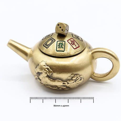 Messing Feng Shui Drachen Teekanne Entscheidungsspinner