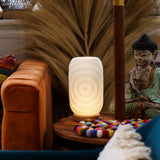 USB Powered 3-Level Bedside Table Lamp Wood Base