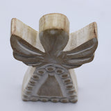 Whitewashed Hand-Carved Mango Wood Angel Figurine