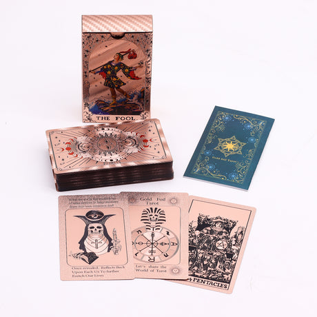 Rózsaarany Holdfázis tarot pakli útmutató könyvvel