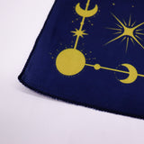 Tarot Leesdoek Dierenriemwiel Navy Goud 75x75cm