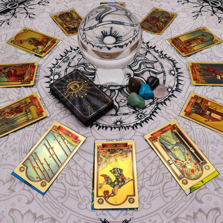 Pânză pentru altar tarot, covoraș de citire Copacul Vieții