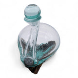 Handblown Molten Glass Driftwood Decanter with Stopper 19cm