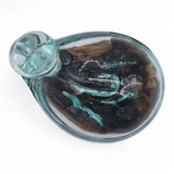 Handblown Molten Glass Driftwood Decanter with Stopper 19cm