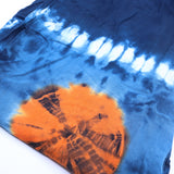 Japanske Shibori lounge hlače, indigo, tirkizna, narančasta, velika