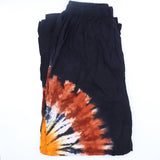 Pantaloni Lounge Unisex Tie-Dye Ispirati al Giappone Nero Arancione L
