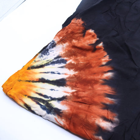 Tie-Dye Loungebyxor, Handfärgade Svart Orange Solburst