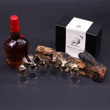 6 verres à shot tête d'animal 50 ml, bronze antique