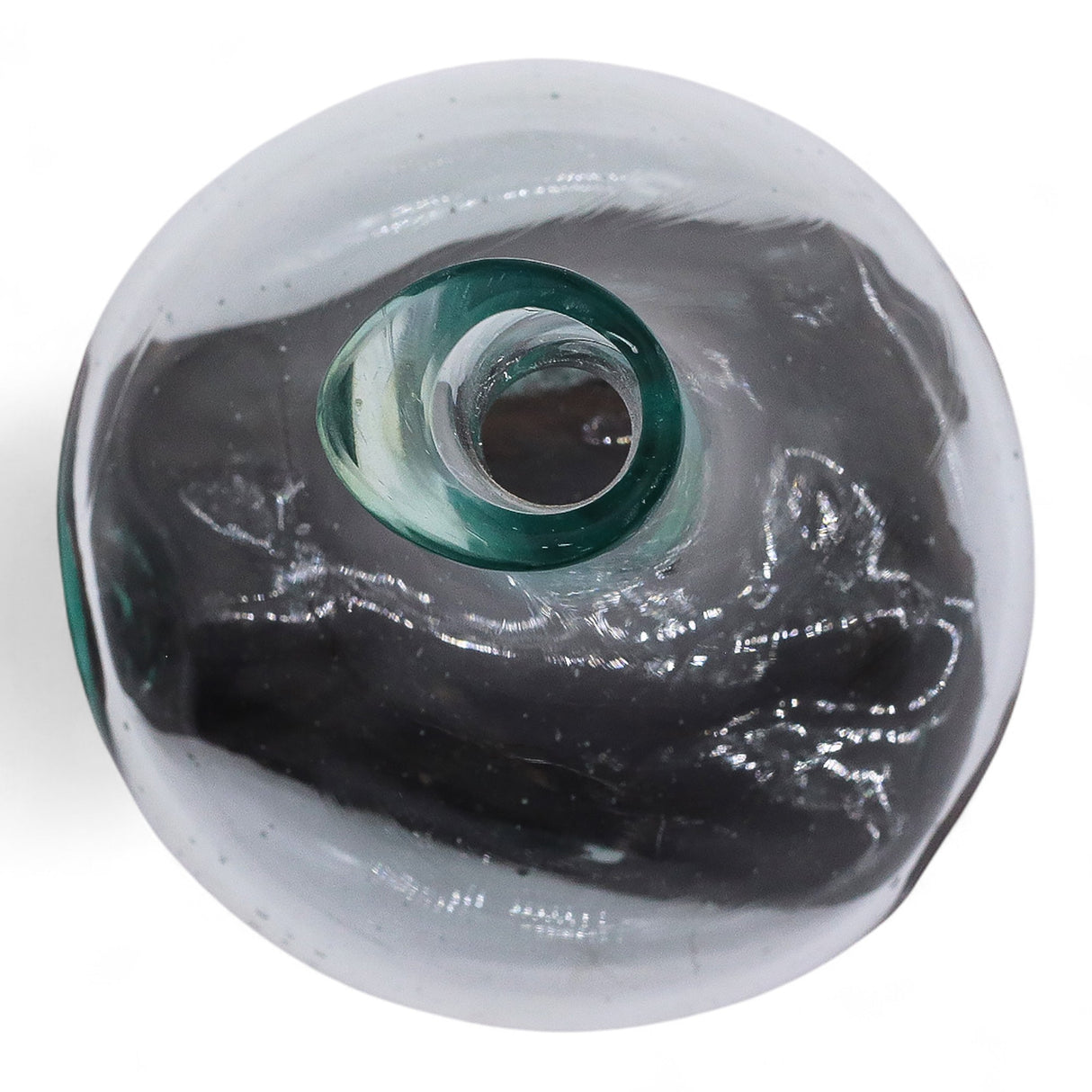 Molten Glass Vase on Reclaimed Wood Base 20cm