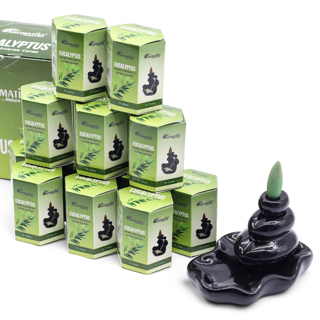 Cones de Incenso Backflow Eucalipto Pack de 10 Masala