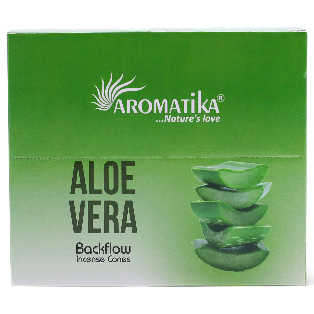Cones de Incenso Backflow Aloe Vera, Pack de 10