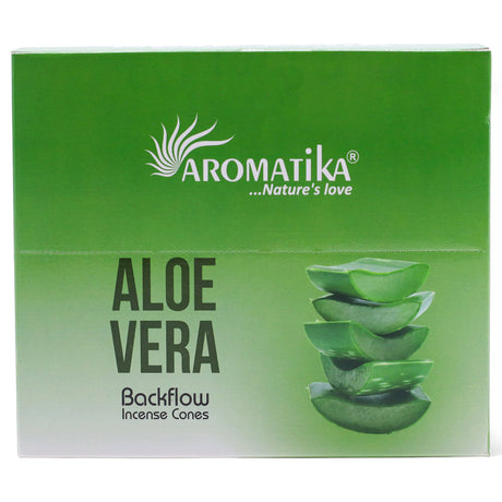 Backflow Wierookkegels Aloë Vera, 10 Stuks