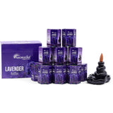 Cones de Incenso Backflow Lavanda, Pack de 10 Aromatika