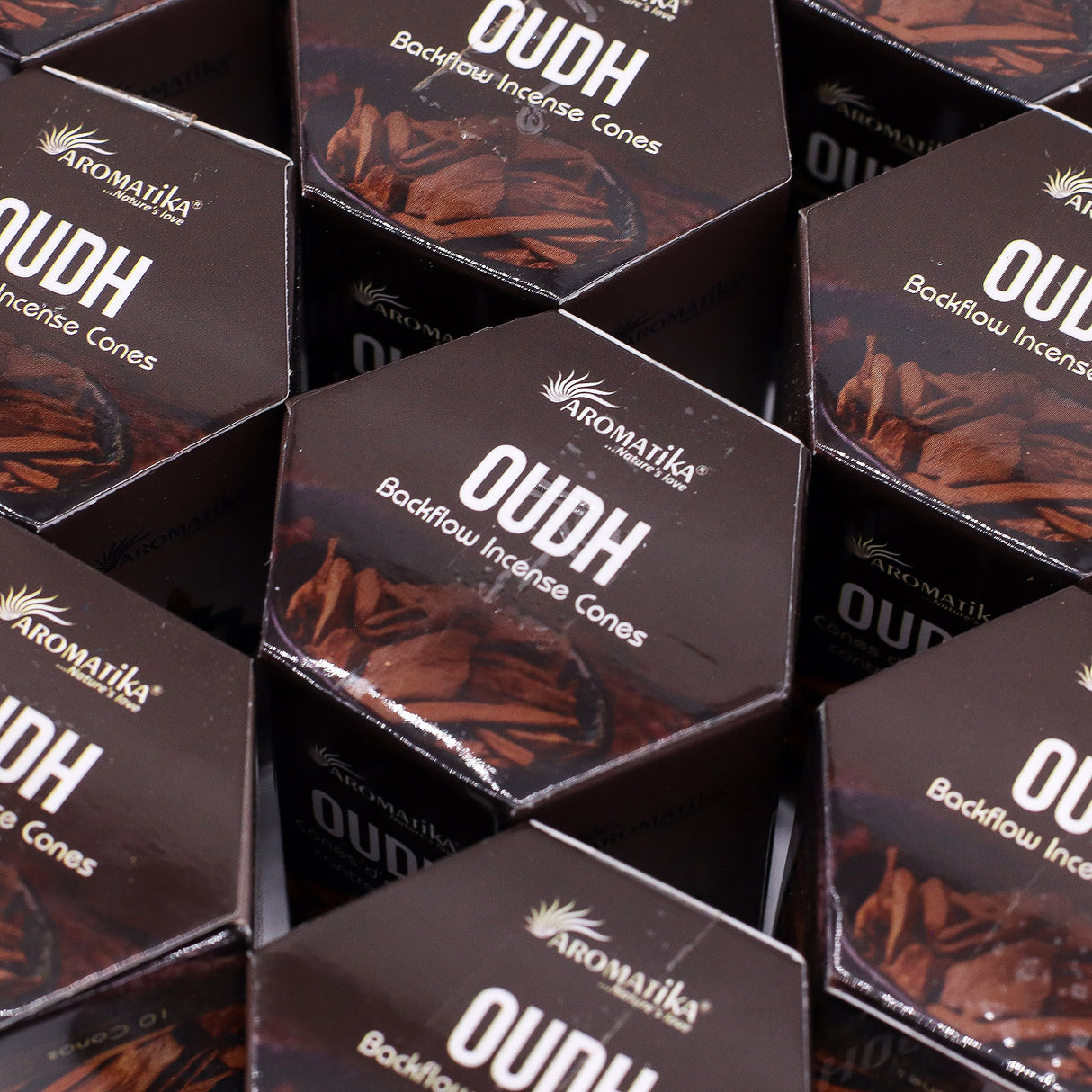 Cones de Incenso Backflow Oudh Masala Pack de 10