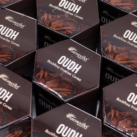 Cones de Incenso Backflow Oudh Masala Pack de 10