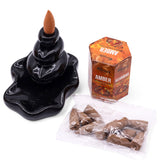 Amber Backflow rökelsekoner, 10-pack Aromatika