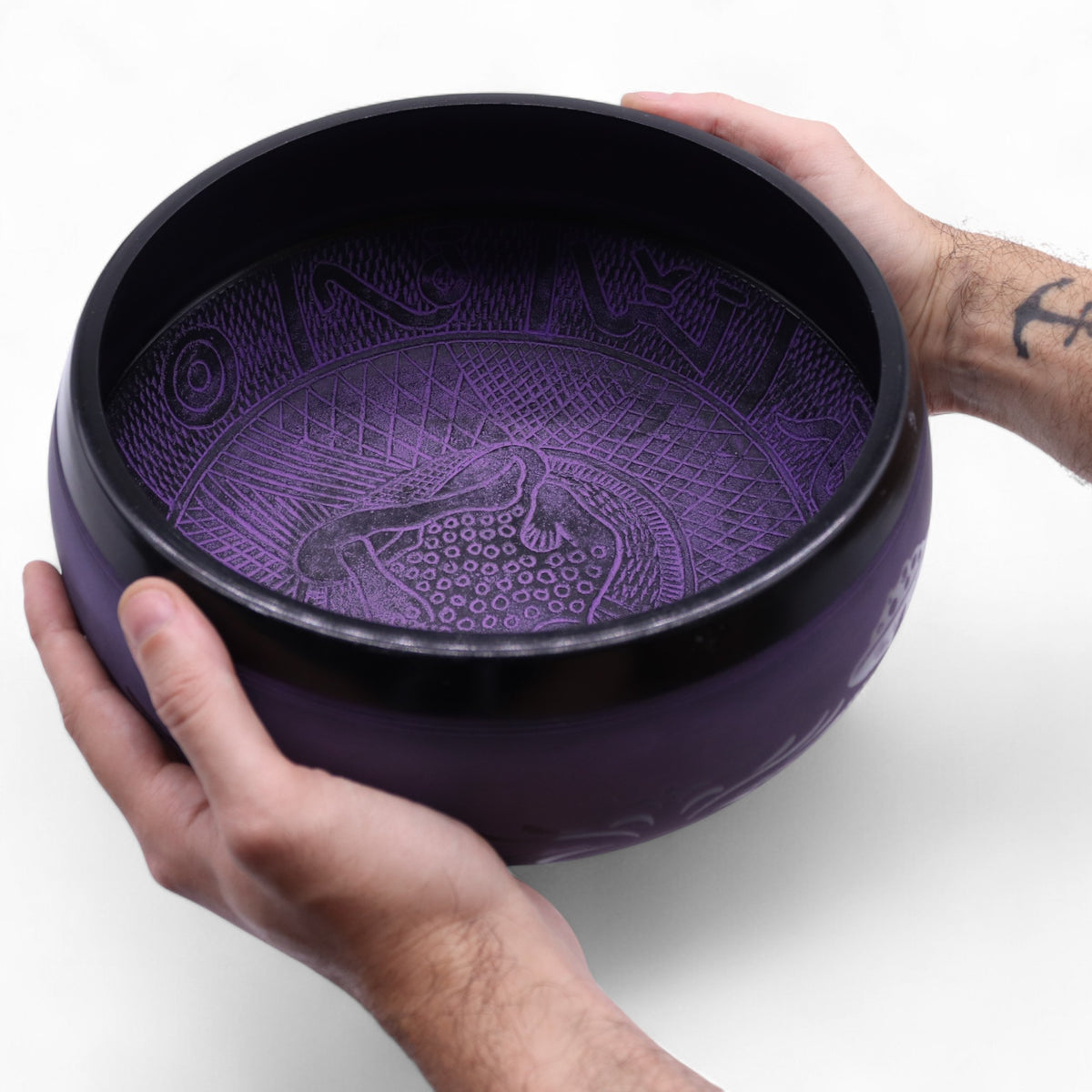 Extra Loud Purple Mushroom Meditation Singing Bowl 23cm