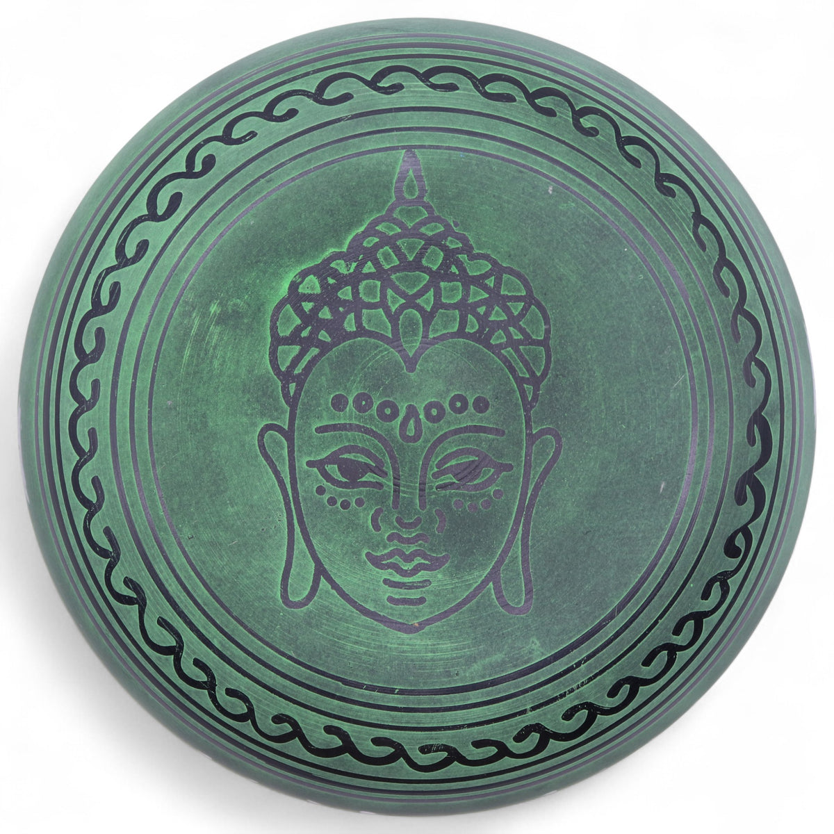 23cm Moss Green Tibetan Singing Bowl, Extra Loud