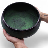 23cm Moss Green Tibetan Singing Bowl, Extra Loud