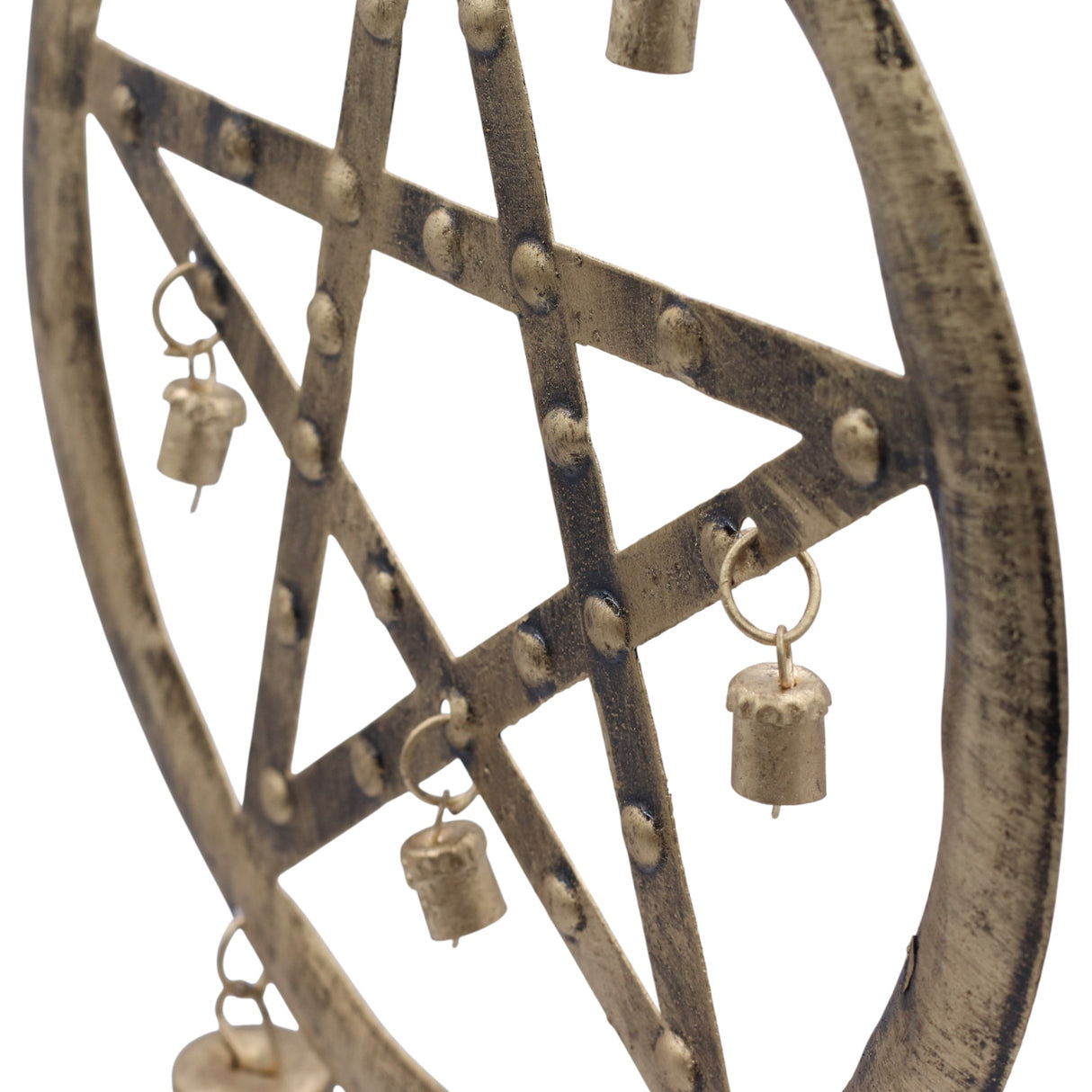 Indian Metal Star Cowbell Wind Chime 25x49cm