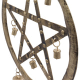 Indian Metal Star Cowbell Wind Chime 25x49cm