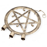 Indian Metal Star Cowbell Wind Chime 25x49cm