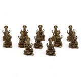 Antiek Messing Godin Lakshmi Laxmi Miniatuur Beeldje 30mm