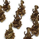 Antiek Messing Godin Lakshmi Laxmi Miniatuur Beeldje 30mm