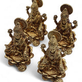 Klein Messing Lakshmi Standbeeld voor Puja, 49mm