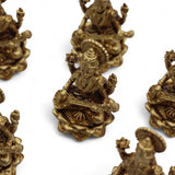 Massive Messing-Göttin Saraswati Mini-Idol, 34 mm