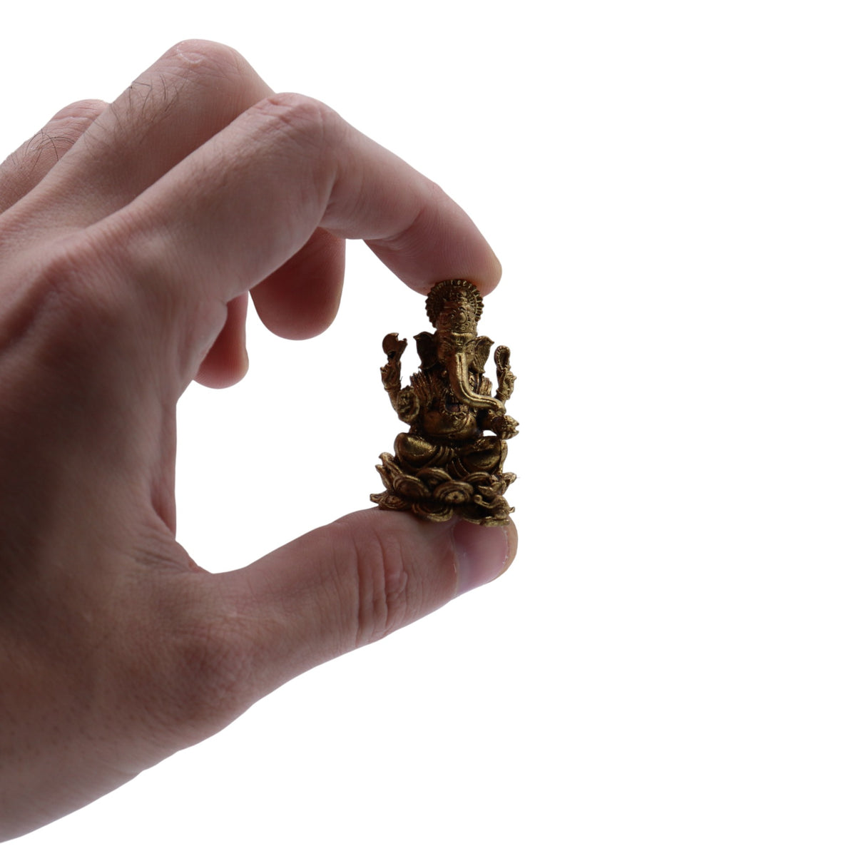 Kleine Messing-Ganesha-Idol-Statue, 37 mm, 22 g