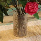 Bougeoir vase en verre botanique tacheté or Pino 19x11 cm