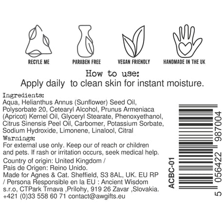 Crema Idratante Mani e Corpo Clementina 300ml