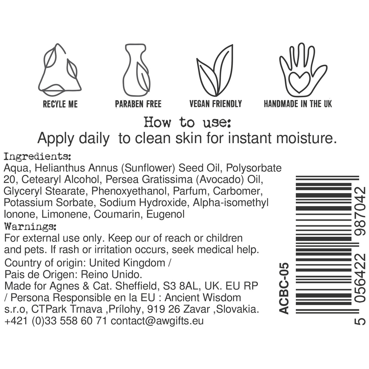 Crema Idratante Mani e Corpo Fico Bianco 300ml