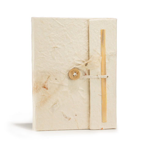 Håndlavet Lokta Pressede Blomster Journal 15x12cm 90 Sider