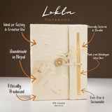 Håndlavet Lokta Pressede Blomster Journal 15x12cm 90 Sider
